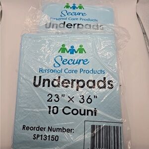 ⚡️3/$30 Secure Personal Care Products Underpads (Set of 6 Packs of 10) 60 Total